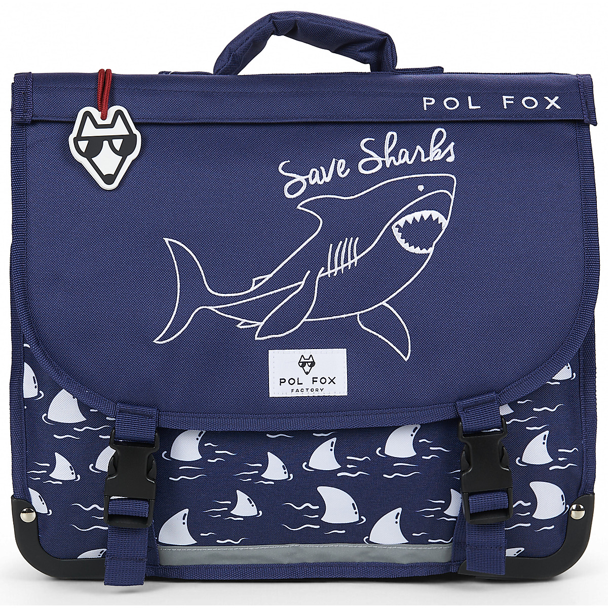 Pol Fox - CARTABLE 38 CM SHARK - Marine