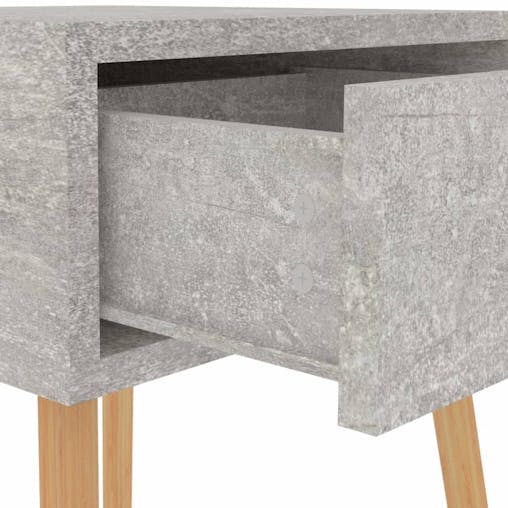 NNEVL Bedside Cabinets 2 pcs Concrete Grey 40x40x56 cm Chipboard