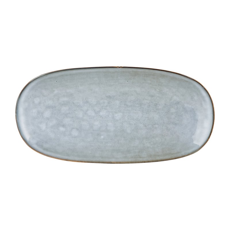 Bord ovaal Toscane - lichtblauw - 25.5x12 cm