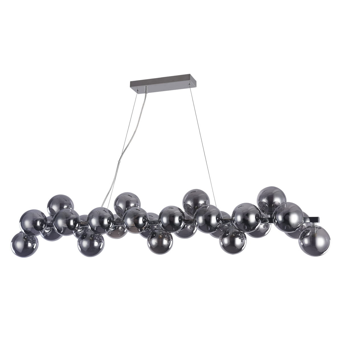 Lampa wisząca chromowana czarna Cabella 25xG9x28W wym: 120x125x24 cm Italux