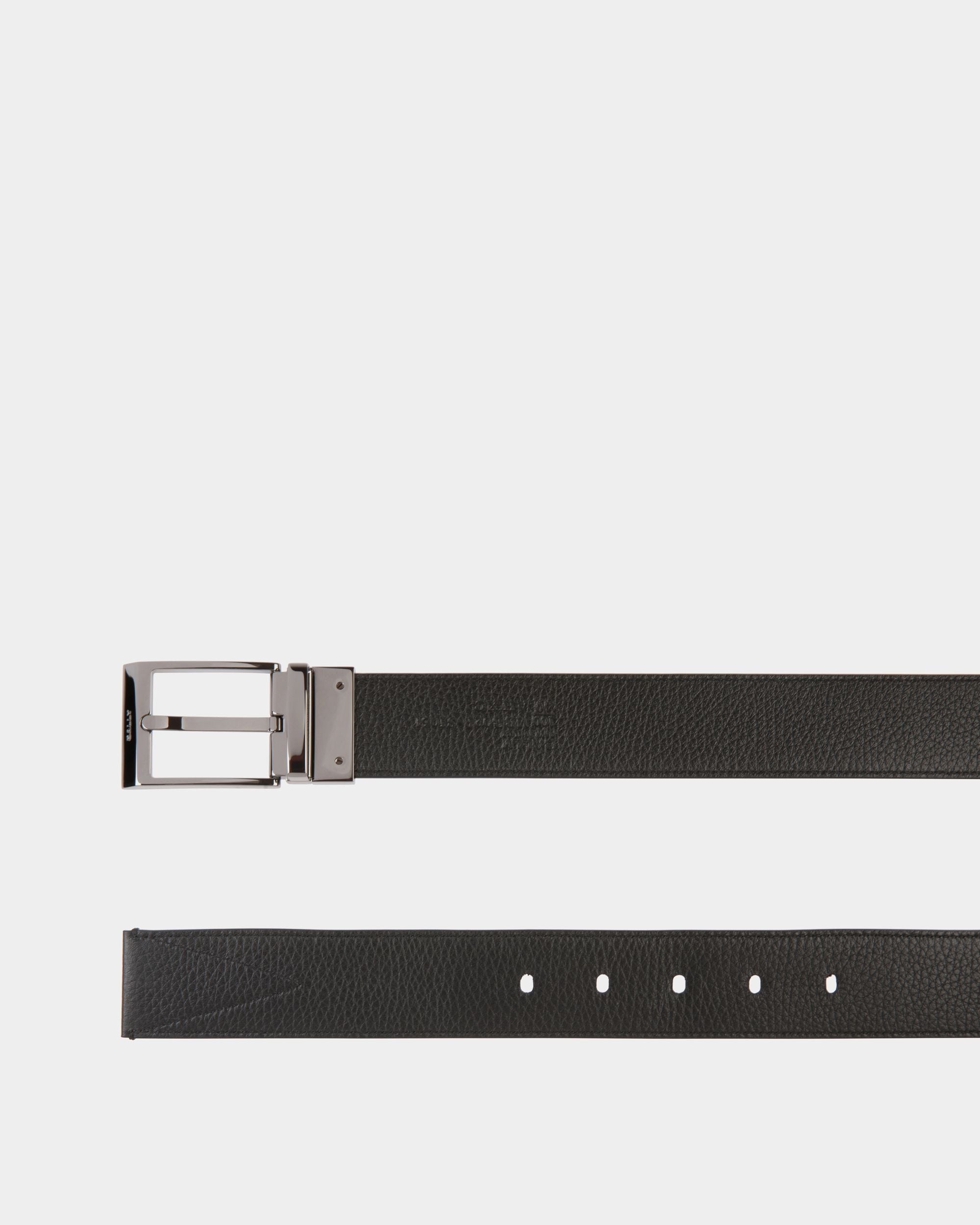 Shiffie 35 mm Wendegürtel Aus Stoff Und Leder In Schwarz-Weiß
