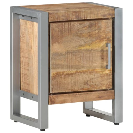 NNEVL Bedside Cabinet 40x30x50 cm Rough Mango Wood
