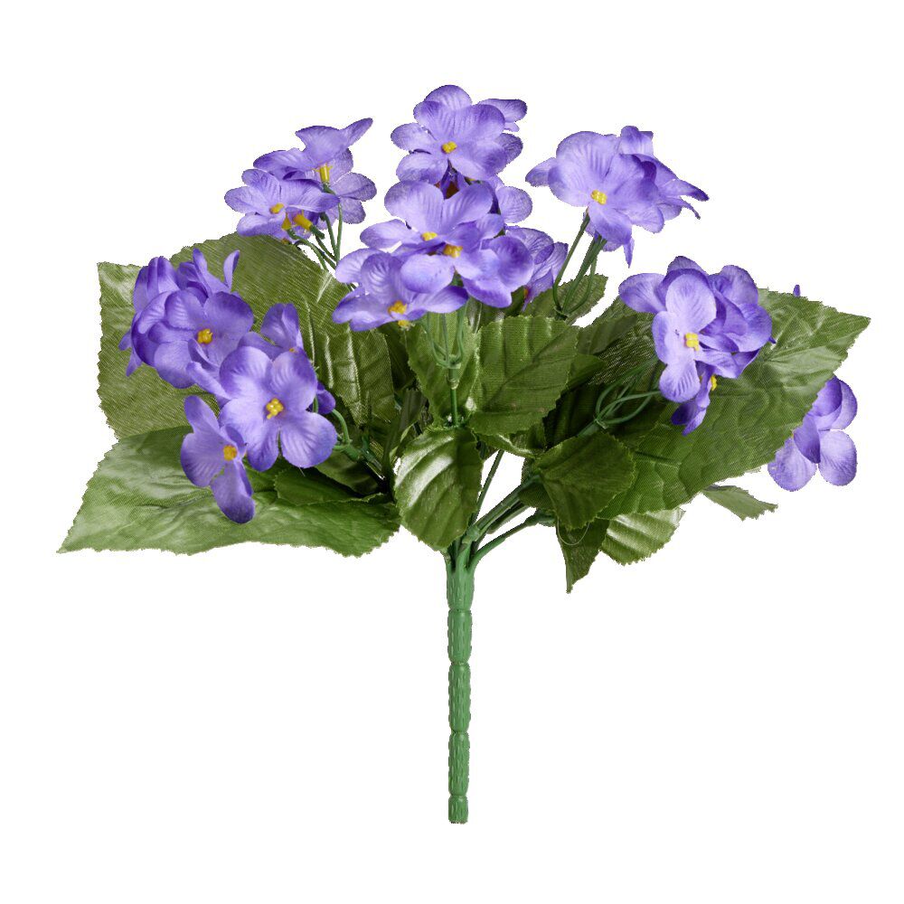 Bouquet de violettes artificielles 10 tiges H26cm
