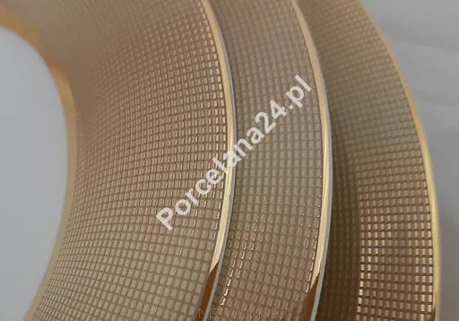 Komplet talerzy na 6 osób (18el) Bogucice - Opal gold 1005