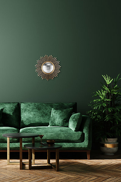 Miroir rond style vintage effet mat doré noir et doré ⌀20 x L.20 x H.20 x ep.5 cm