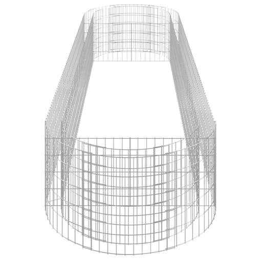 NNEVL Gabion Raised Bed Galvanised Iron 400x100x50 cm