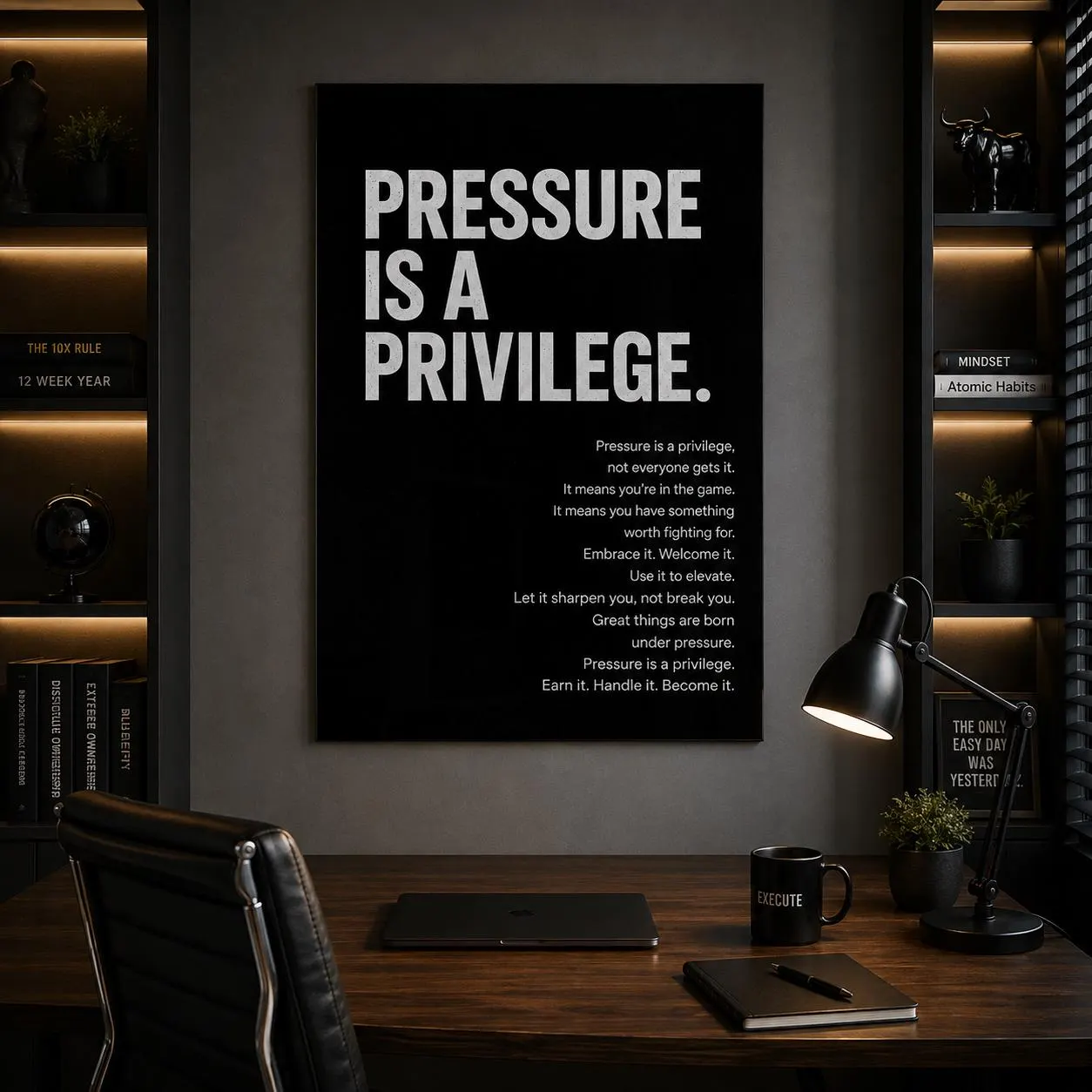 Pressure Is A Privilege, Pressure Sign, Acrylic Wall Art, Motivational Sign, Home Gym Sign, Office Sign, Business Office Sign, Office Decor