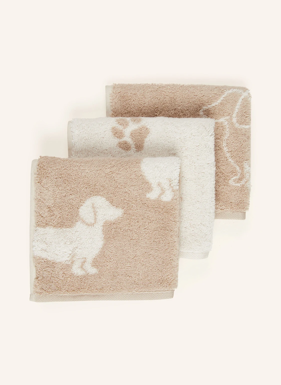 Cawö 3er-Set Seiftücher WE LOVE DOGS