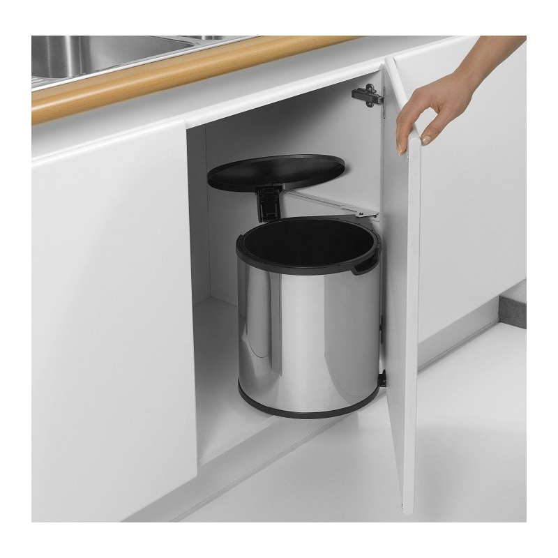Poubelle à encastrer acier brillant 15 L BRABANTIA