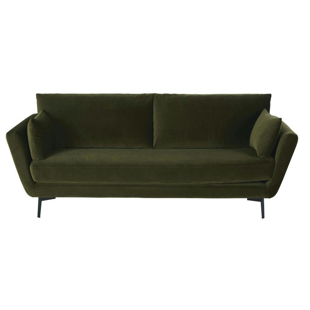 Prague - Canapé 2/3 places en velours vert