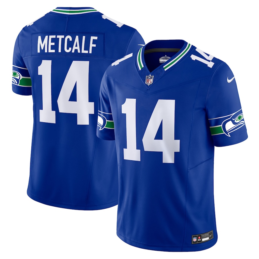 DK Metcalf Seattle Seahawks Nike Throwback Vapor F.U.S.E. Limited Jersey - Royal