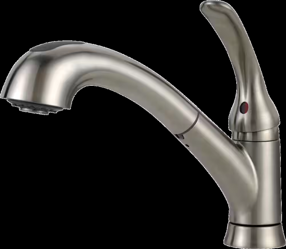 Delta Faucet Casey Single Handle Pull Out Kitchen Faucet, Brushed Nickel