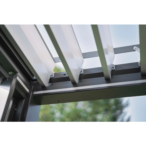 Pergola »Gr. 5 x 3,5«, BxHxT: 515,5x 367,5x 264 cm, quarzgrau-metallic/weiss