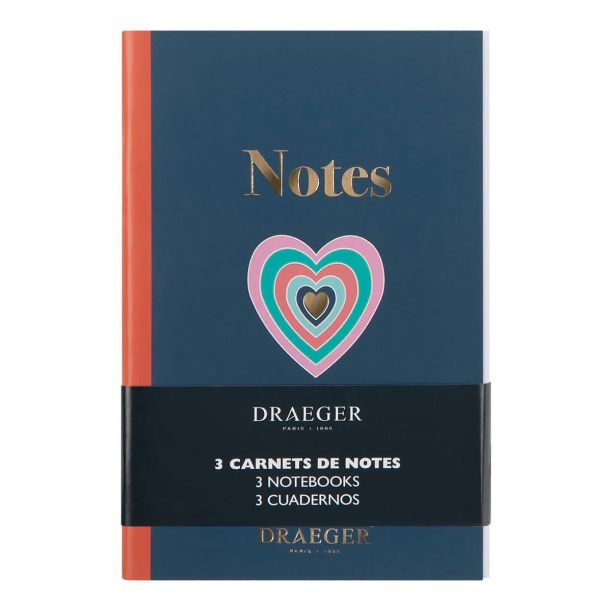 - Lot De 3 Carnets A6 Lignés - Bleu, Ivoire, Pastel