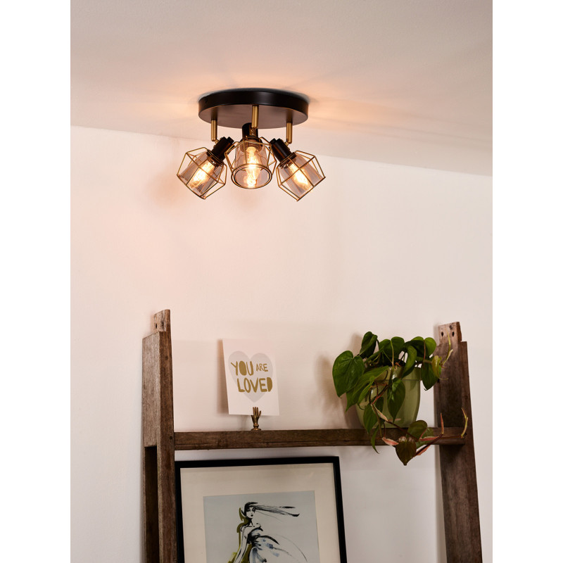 Spot Nila noir Ø 36 cm E14 3 x 25 W LUCIDE