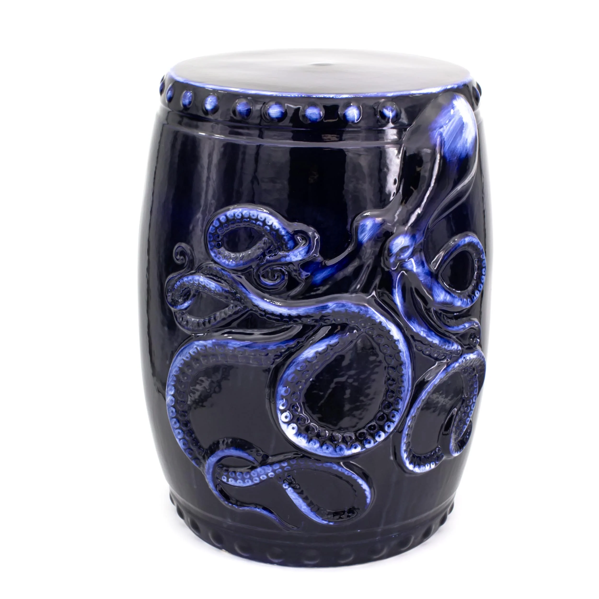 Euro Ceramica Grotto Ceramic 18 Kraken Tropical Garden Stool