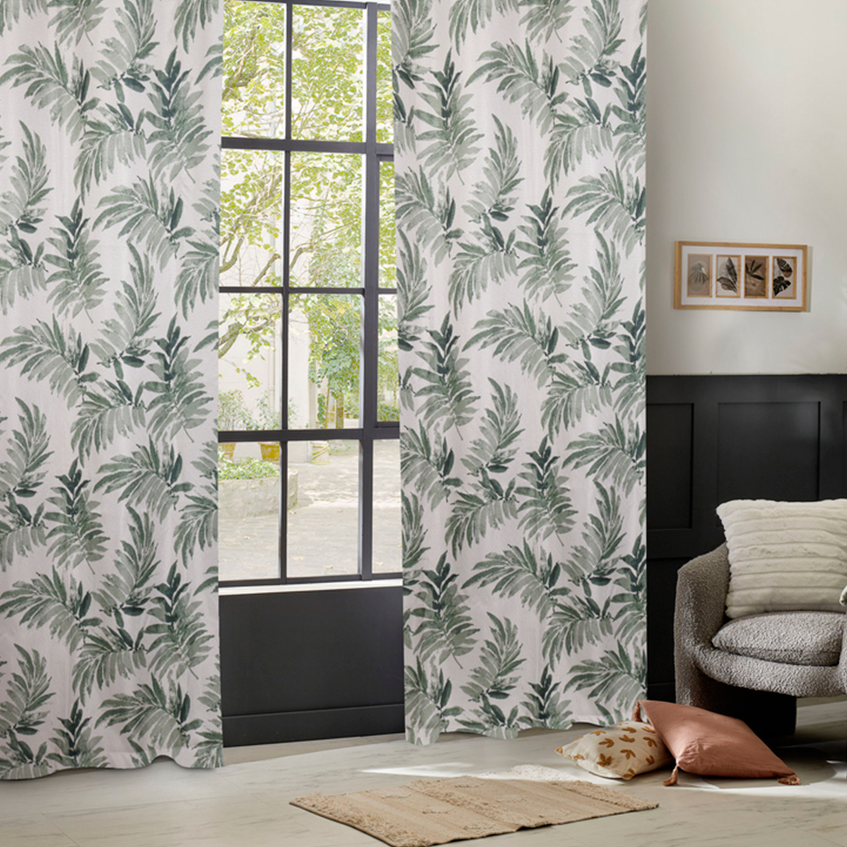 Blackout curtain "Elena" Green, 135x260 cm