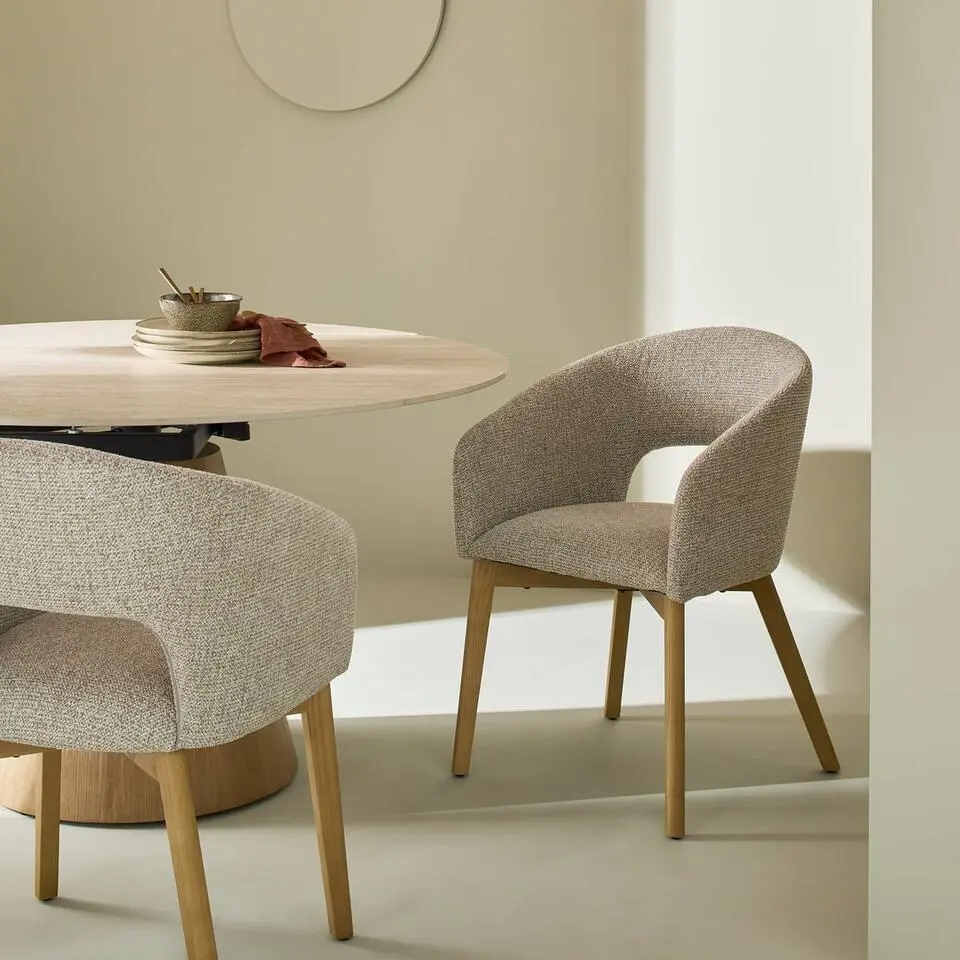 Signature - INES Eetkamerstoel - Beige - 79x54x57 cm