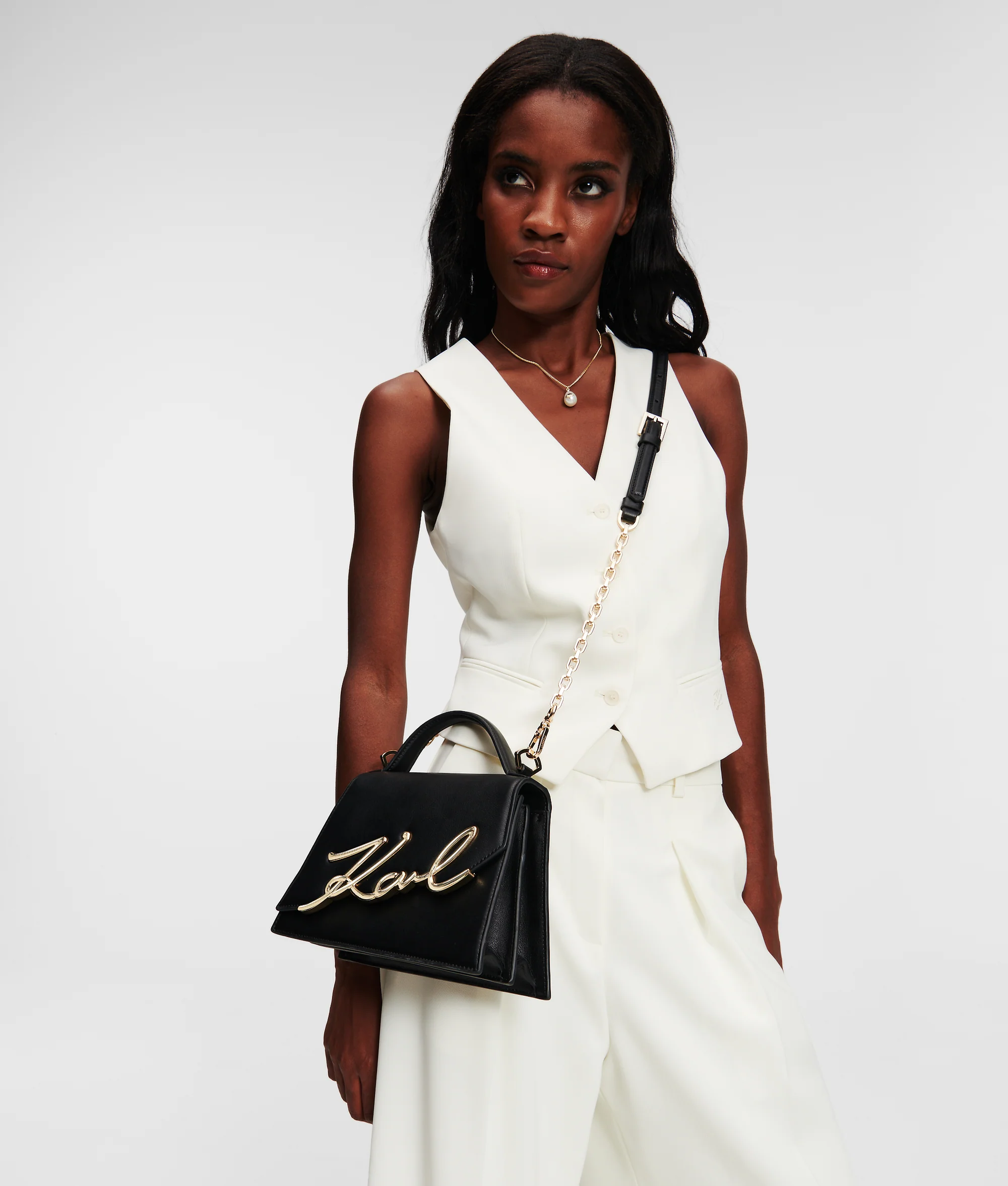 Sac bandoulière de taille moyenne K/Signature