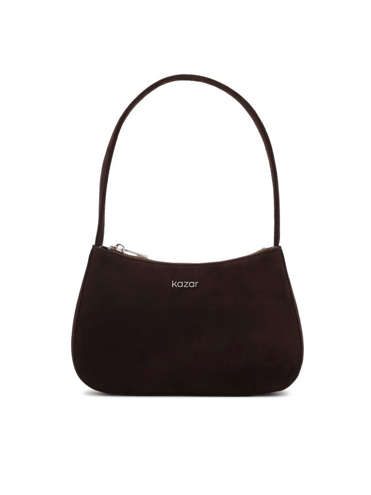 Brown baguette shoulder bag
