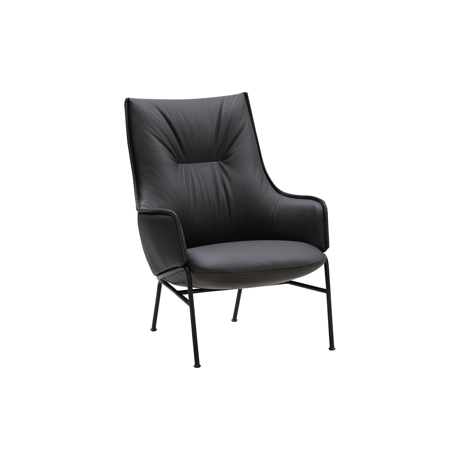 Aloe High Back Chair, marrone