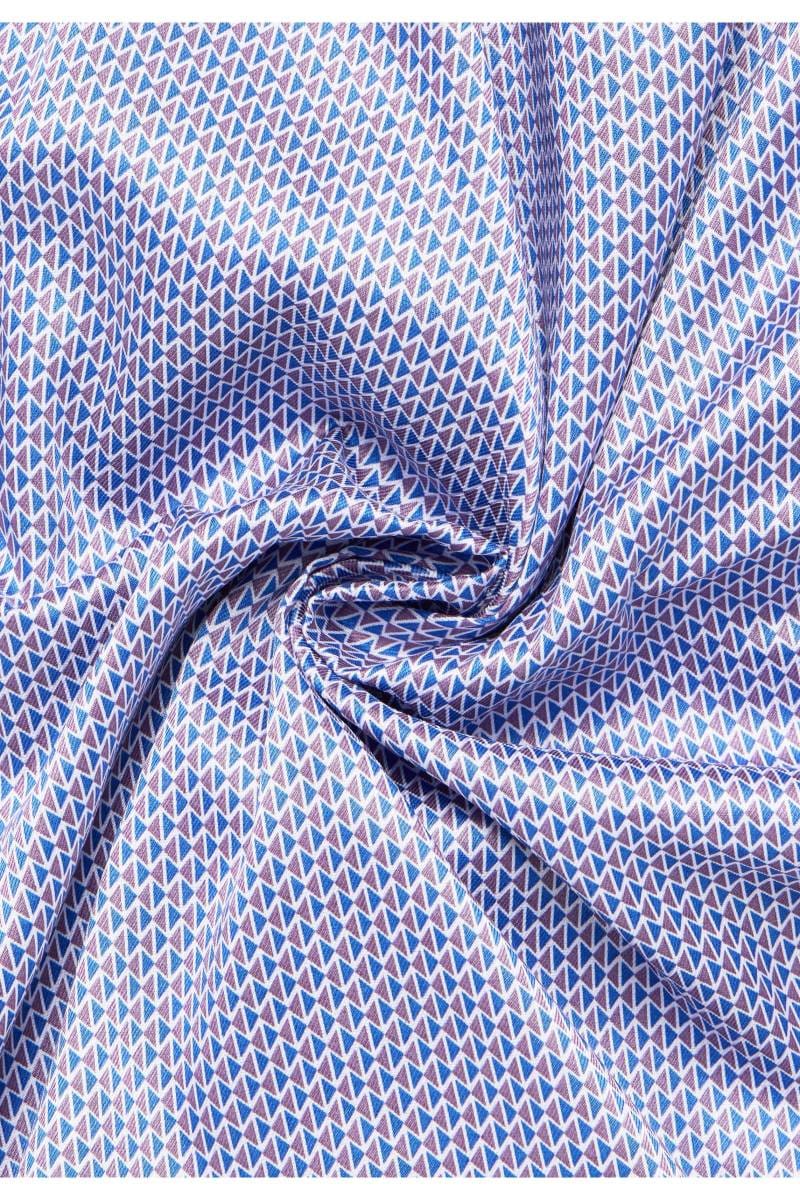 ETERNA Performance Modern Fit Tencel Hemd blau, Bedruckt
