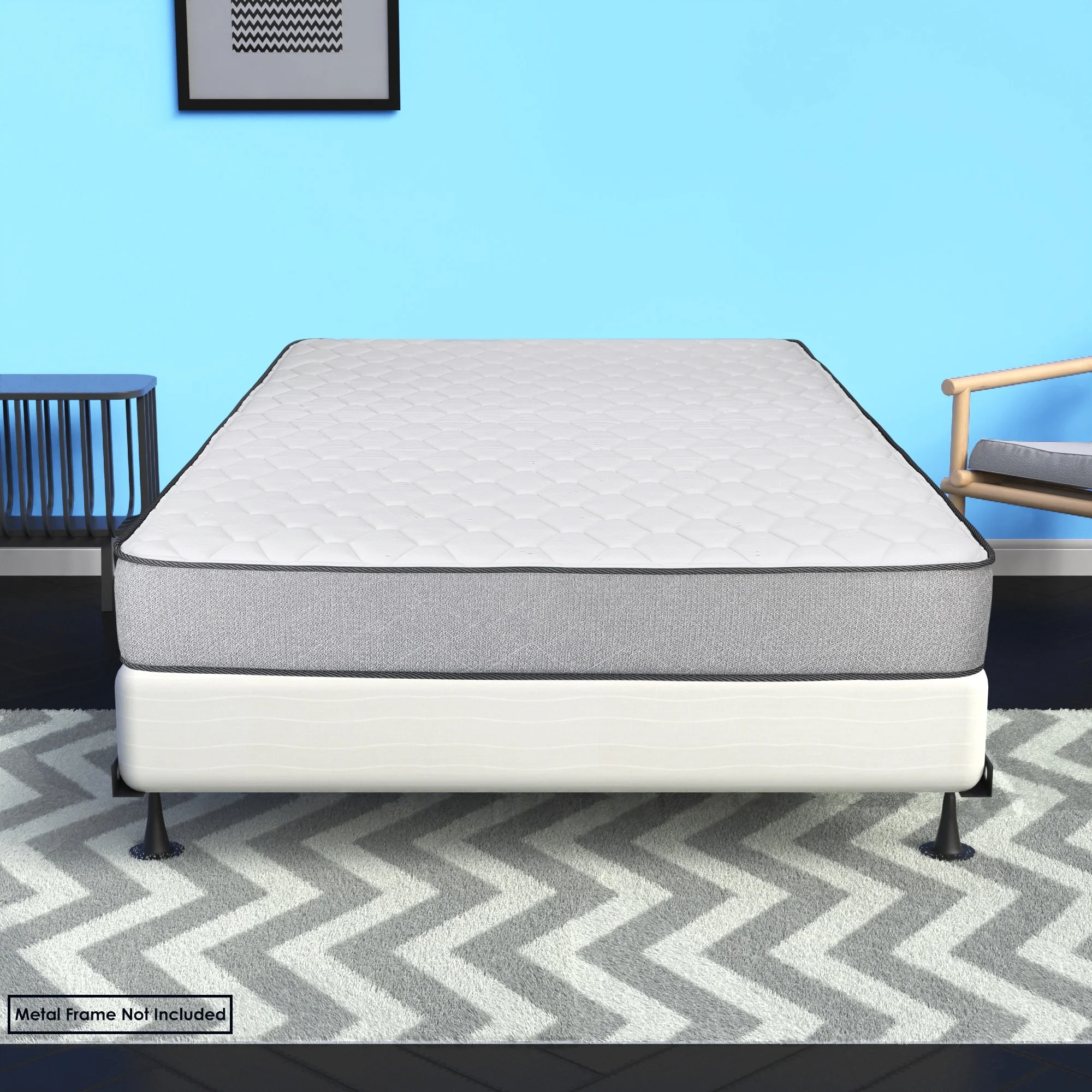 ONETAN, 4.5 & 8 Easy Wood Box Spring/Foundation with Simple Assembly,