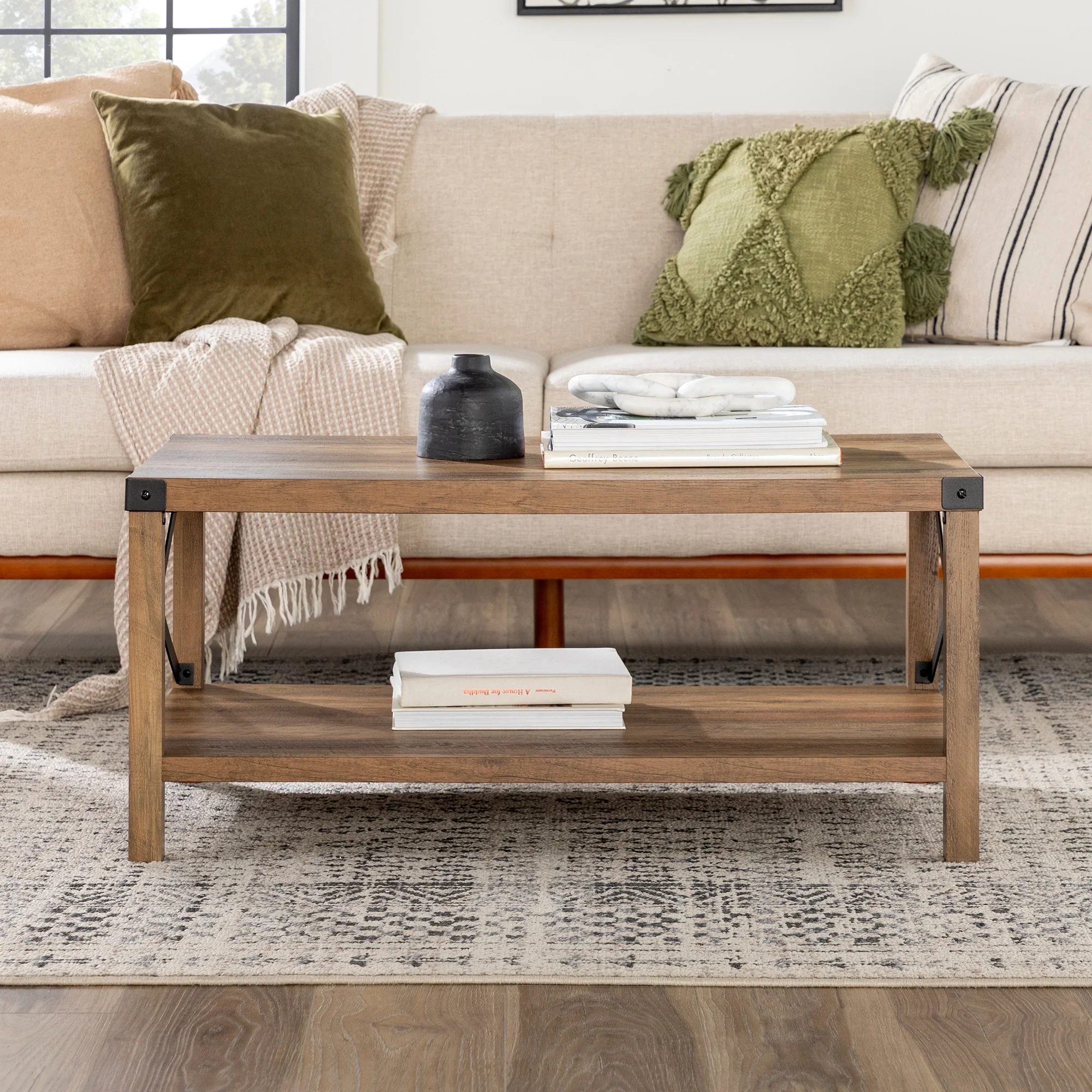 Middlebrook Kujawa Coffee Table with Metal Accents