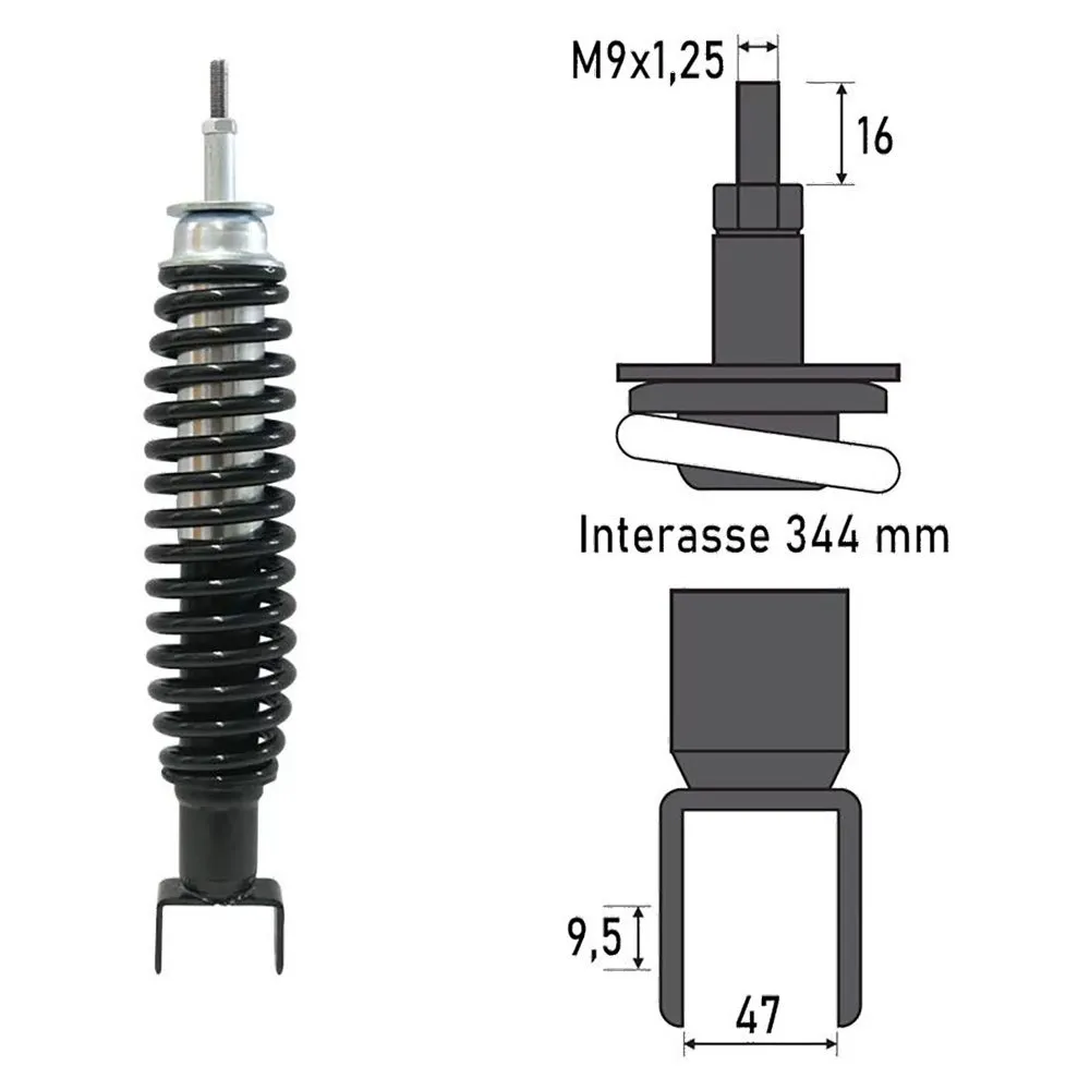 Bcr Piaggio Vespa Pk 50Cc/Pk Xl 125 cc rear shock