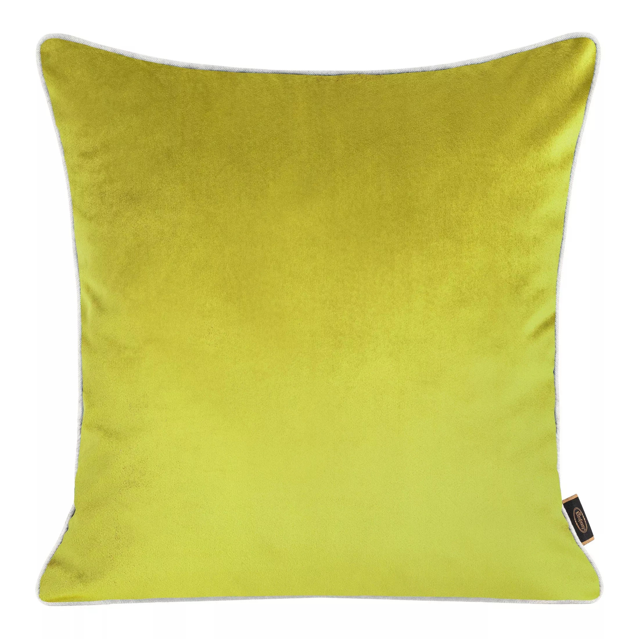 Poszewka na poduszkę 45x45 cm welwetowa kolor jasnozielony, jasnoszary, dwustronna z wypustką na brzegach VELVET 57 Eurofirany Premium