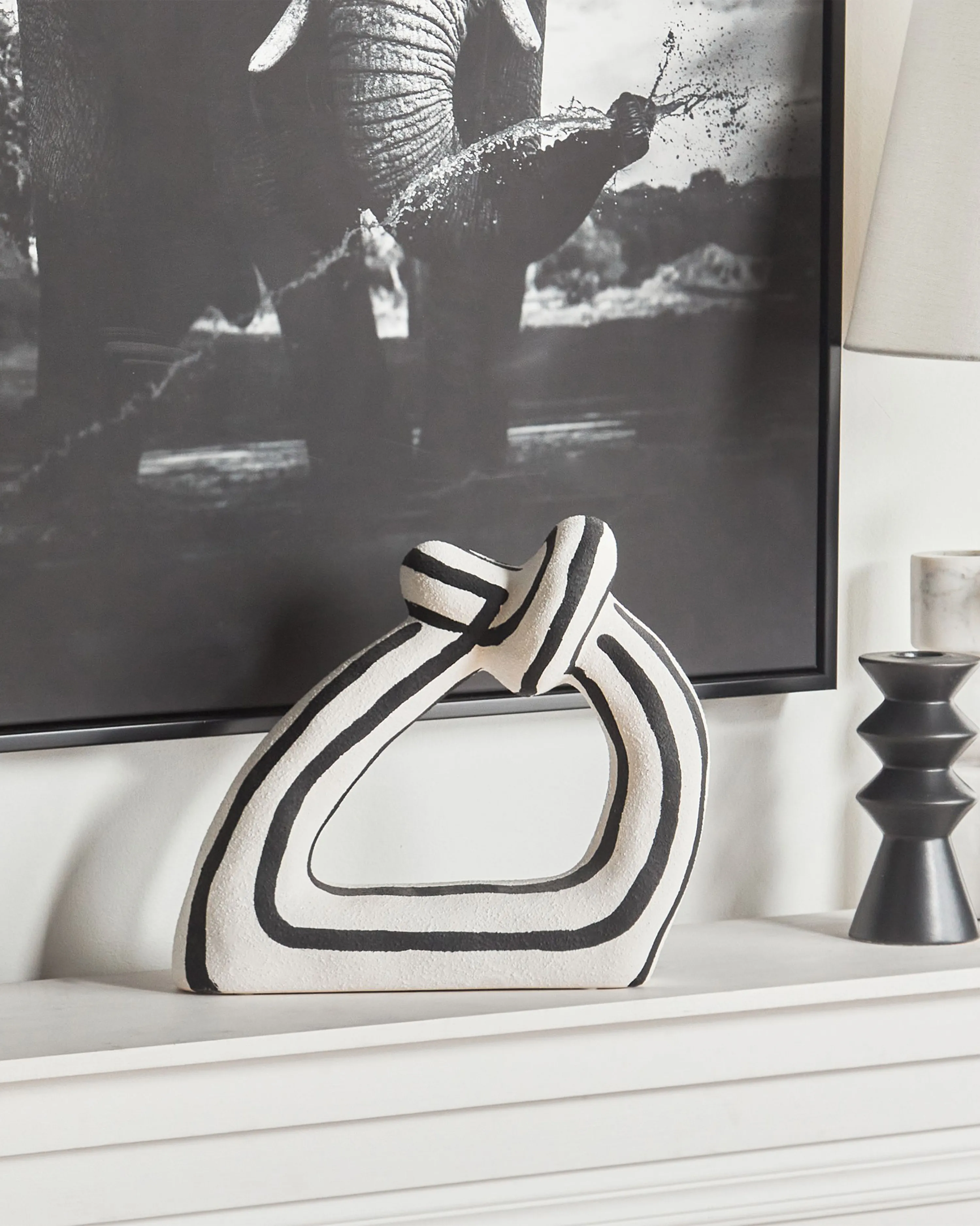 Figurine ZANDER Stoneware Black/ White