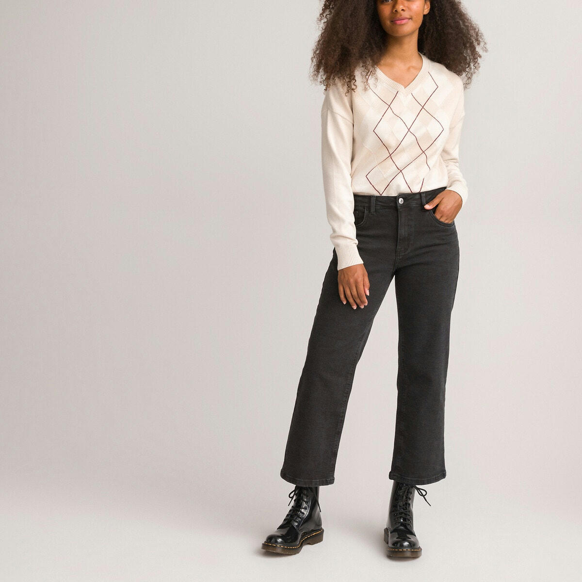 Pull losange col V