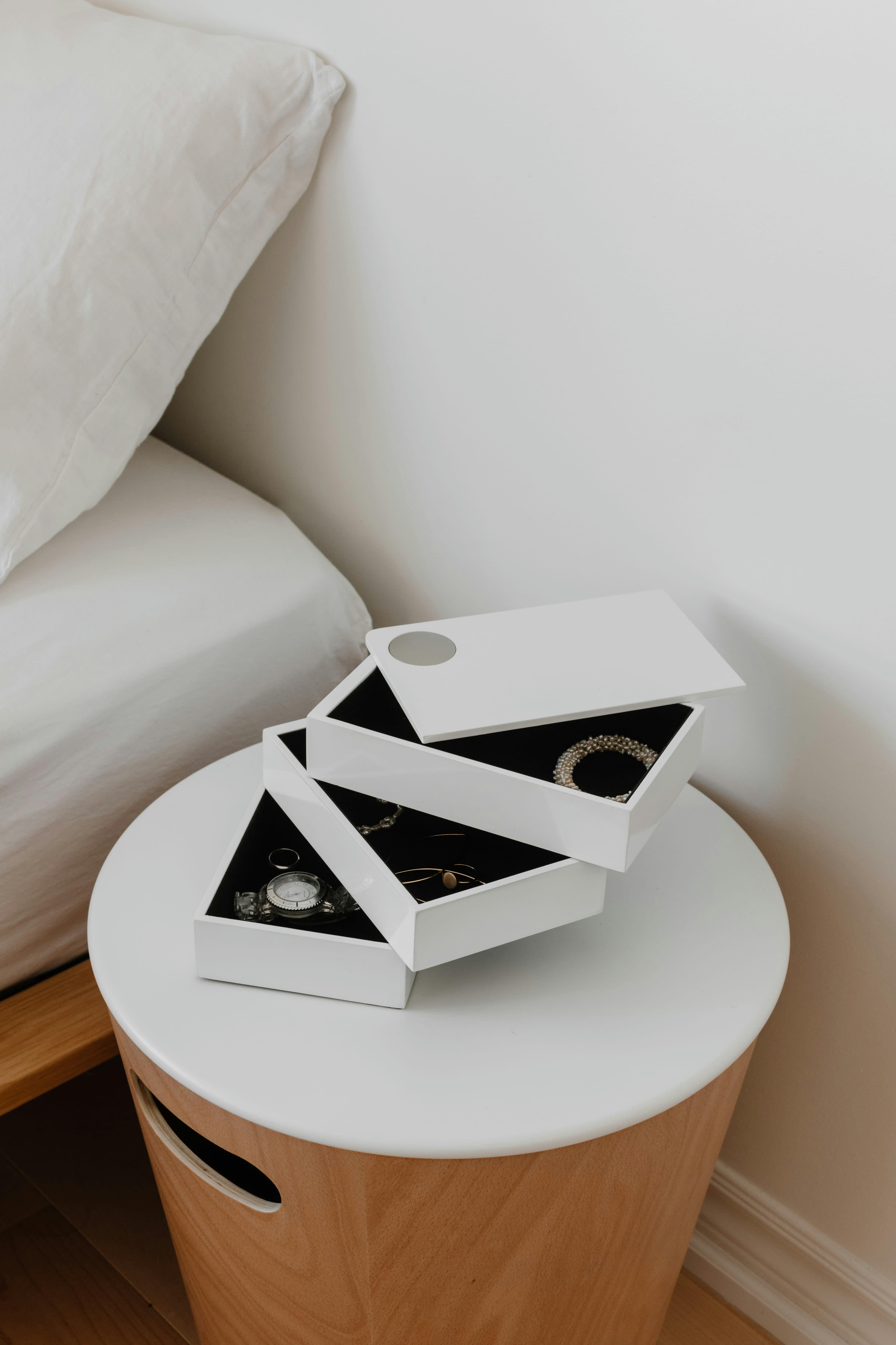 SPINDLE - Boite à Bijoux Spindle Blanche