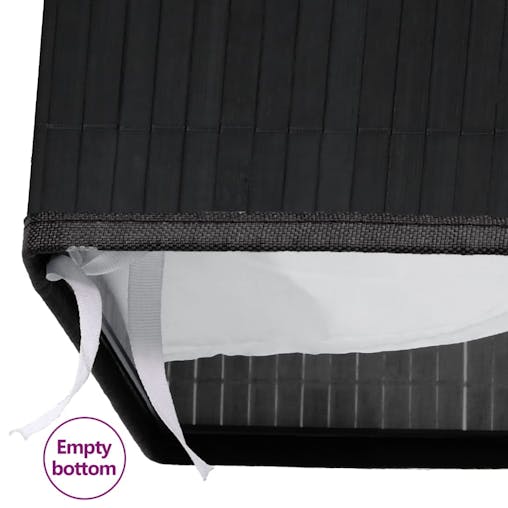 NNEVL Bamboo Laundry Basket Black 83 L