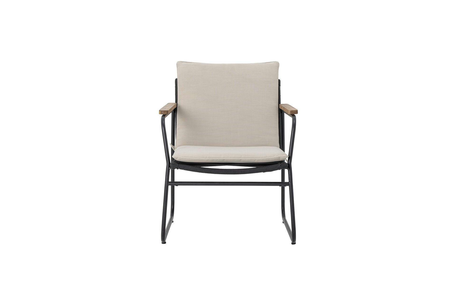 - Fauteuil en tissu et métal blanc