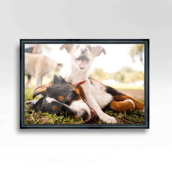 10x14 Black Picture Frame - Wood Picture Frame Complete with UV