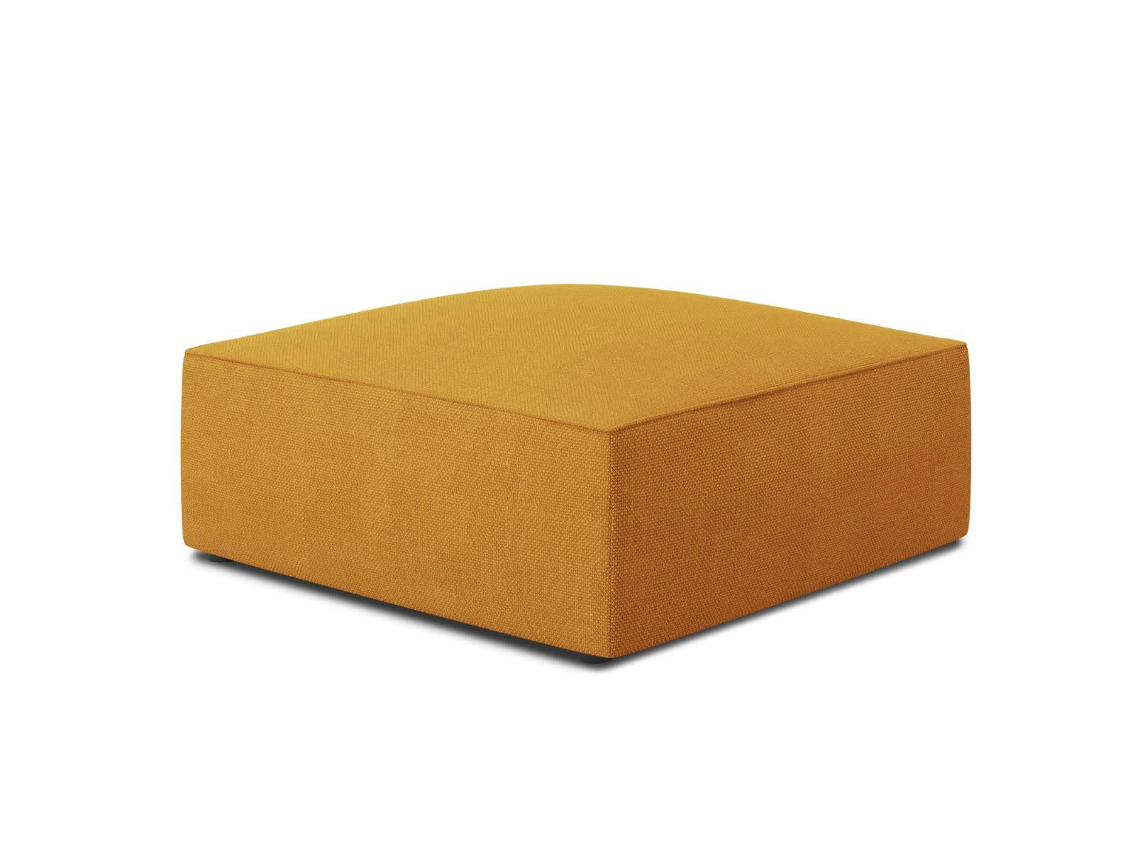 RUBY - Pouf 1 place en tissu structurel jaune