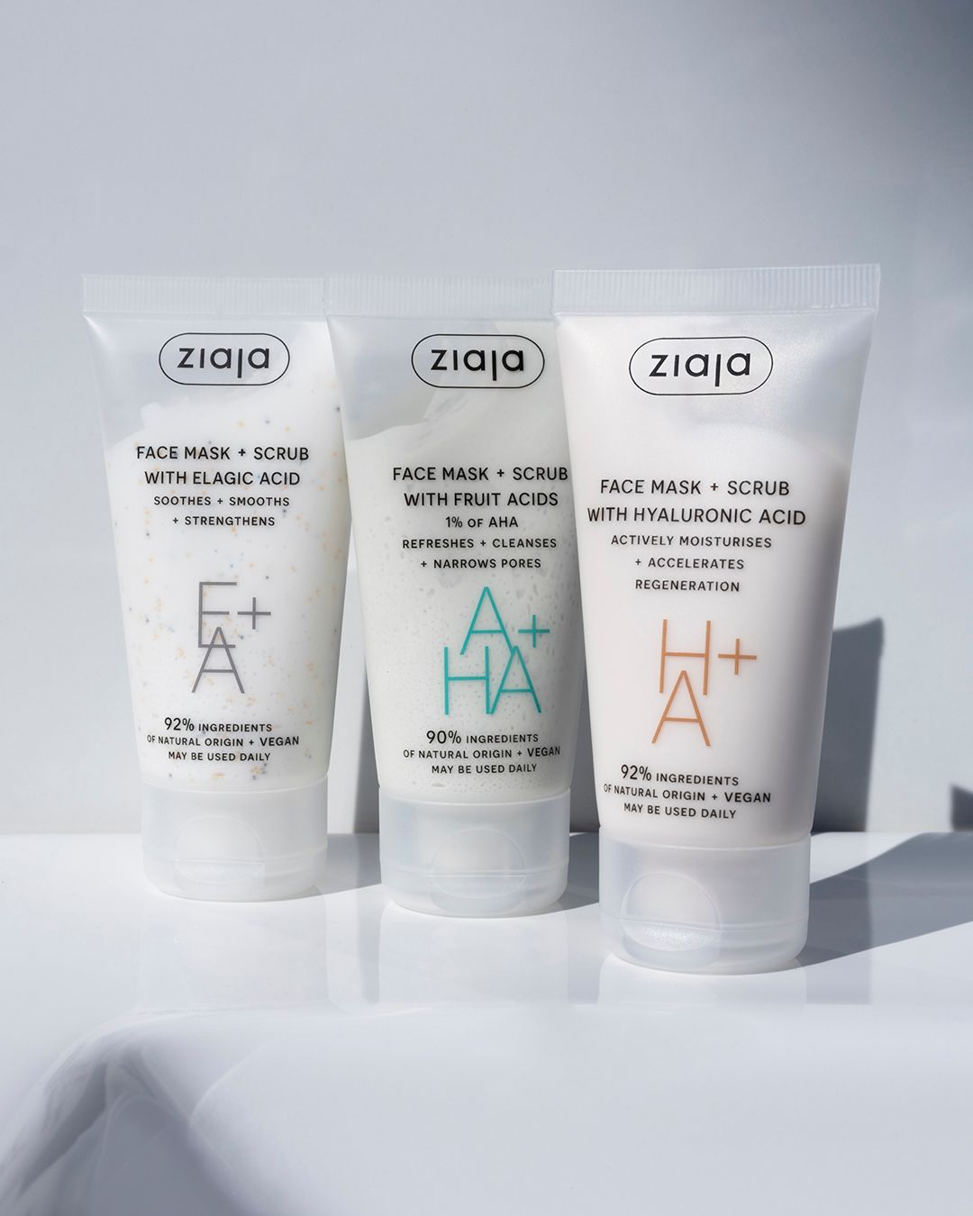 Ziaja Face Mask and Scrub With Hyaluronic Acid 55ml