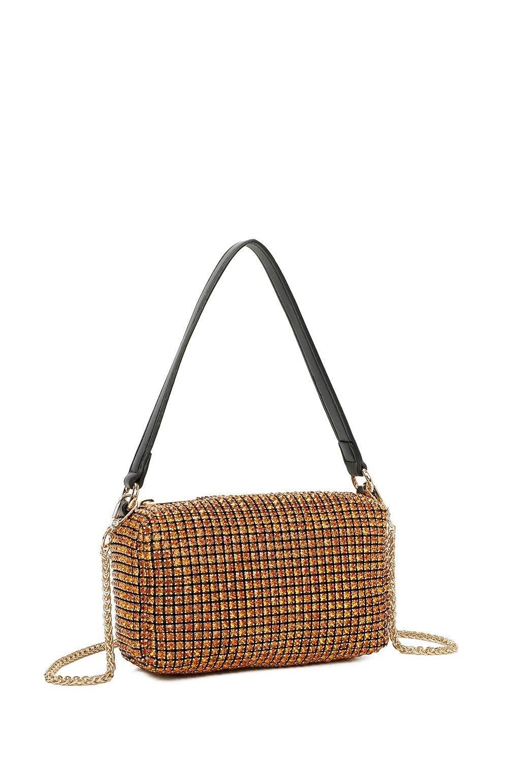 Fontanella Fashion Koma Diamond Embellished Chain Shoulder Bag