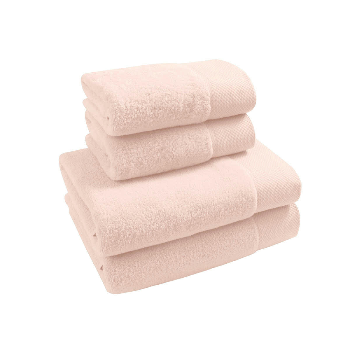 SENSOFT - Ensemble de bain 4 pièces en coton peigné Zéro Twist Poudre