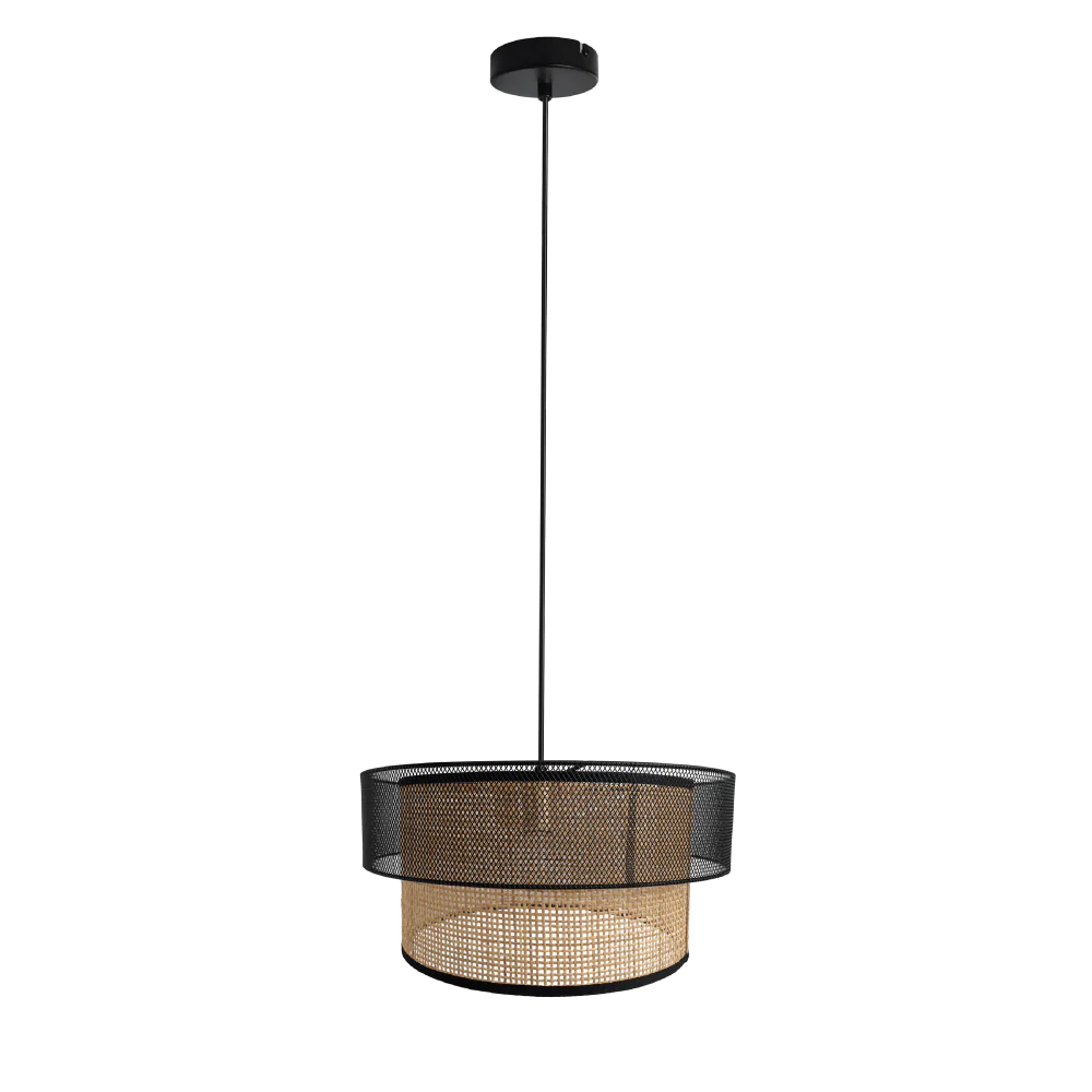 Suspension CLAYTON coloris rotin 25,5 x 40 cm