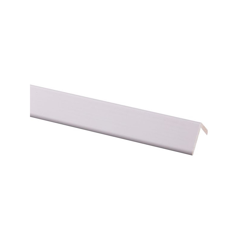 Cornière d'angle en pin blanche 270 x 3,4 x 3,4 cm
