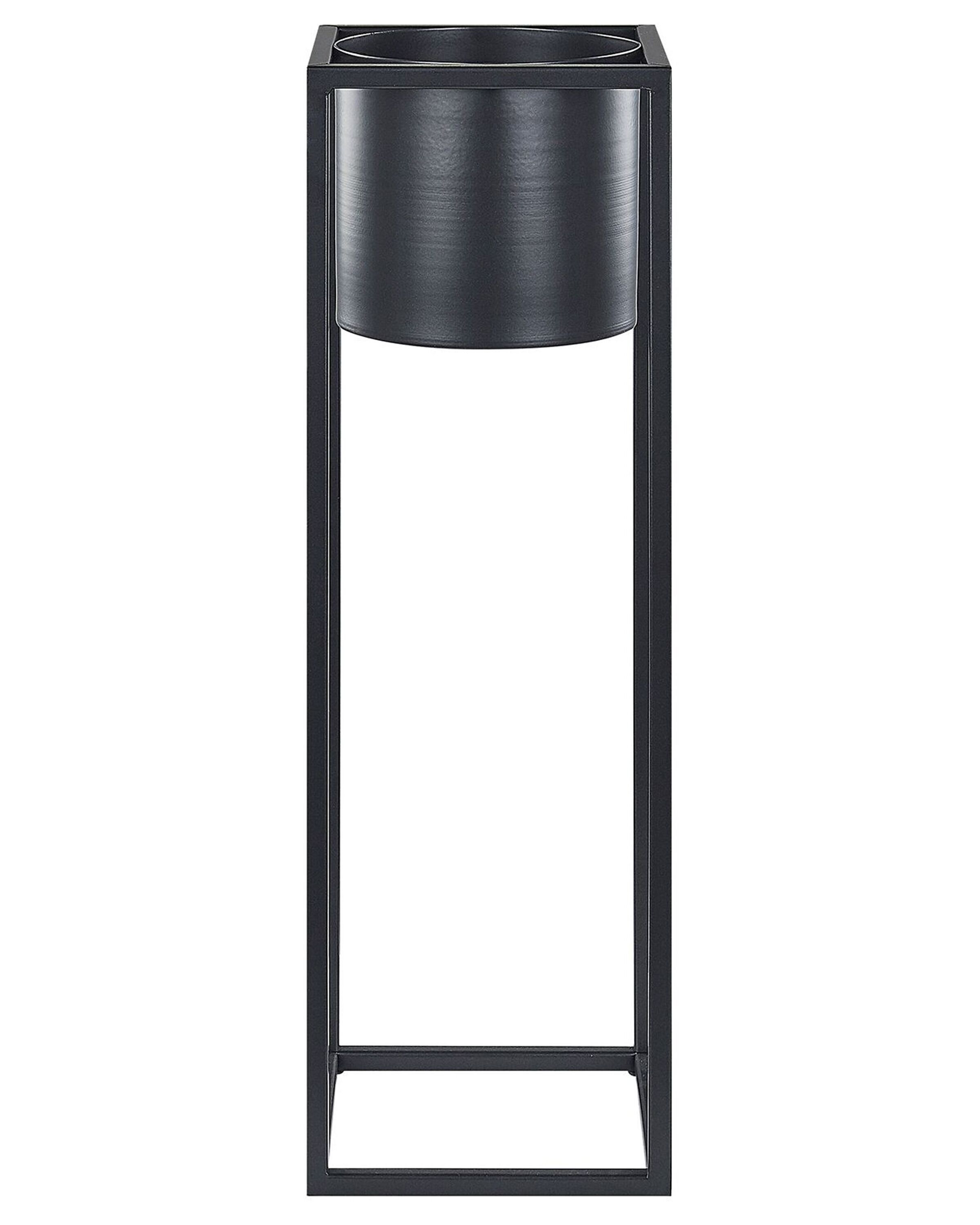 Doniczka na stojaku 50 cm metalowa czarna