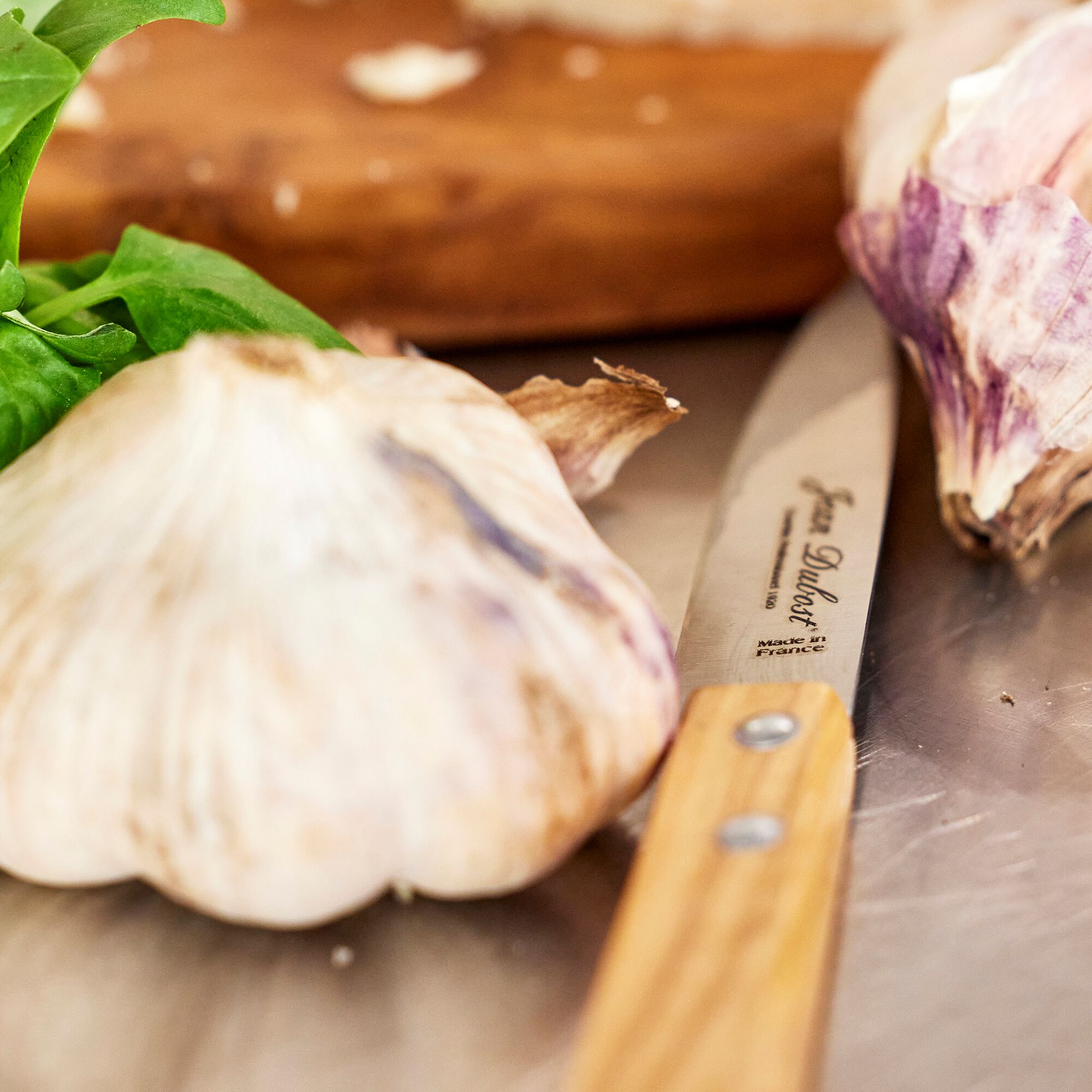 TRADITION - Couteau office en inox et bois d'olivier 18cm - naturel