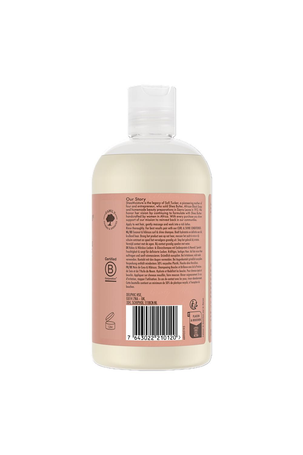 Shea Moisture Coconut & Hibiscus Curl and Shine Shampoo 384ml