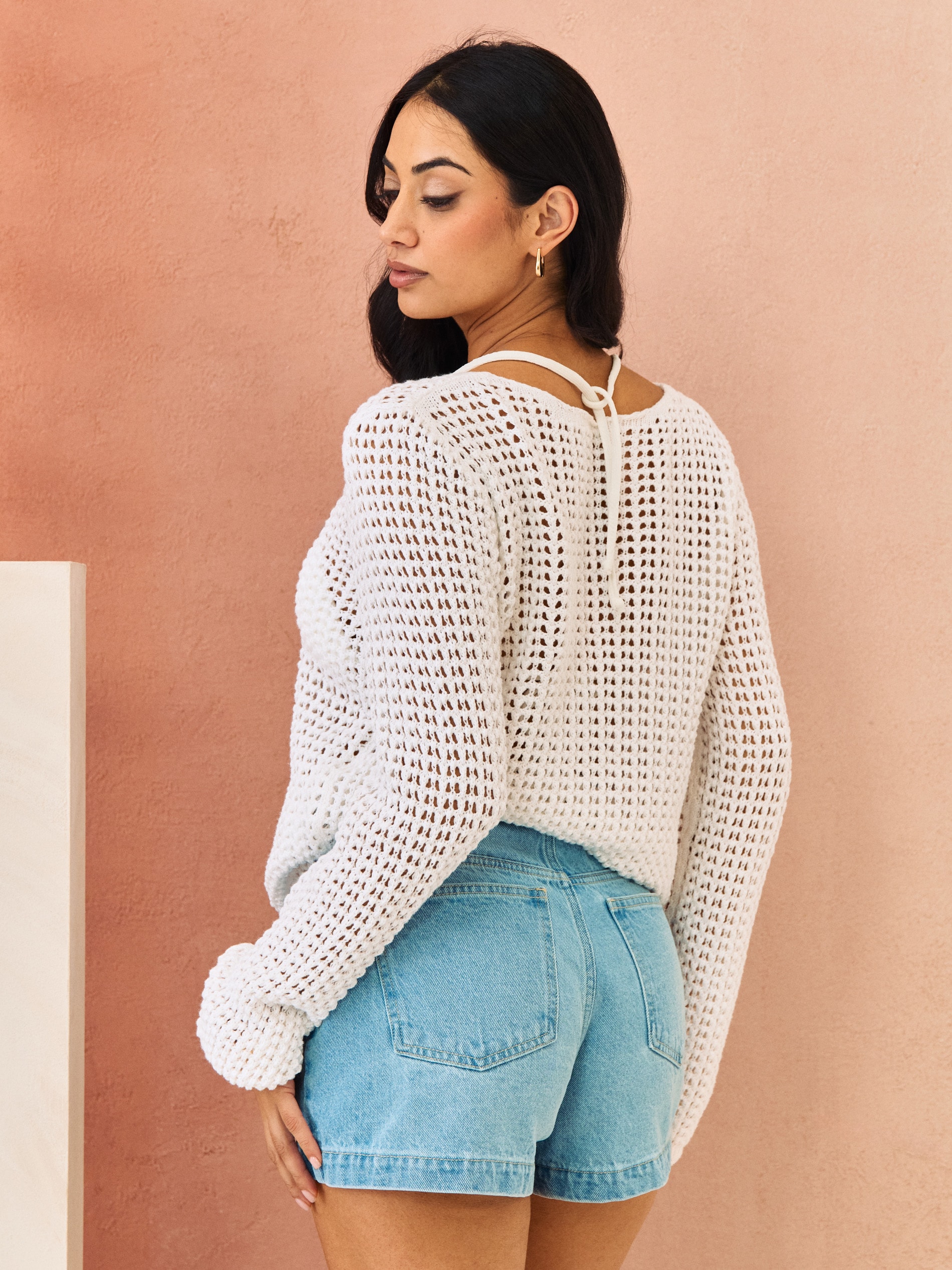 Szorty jeansowe mid waist z paskiem