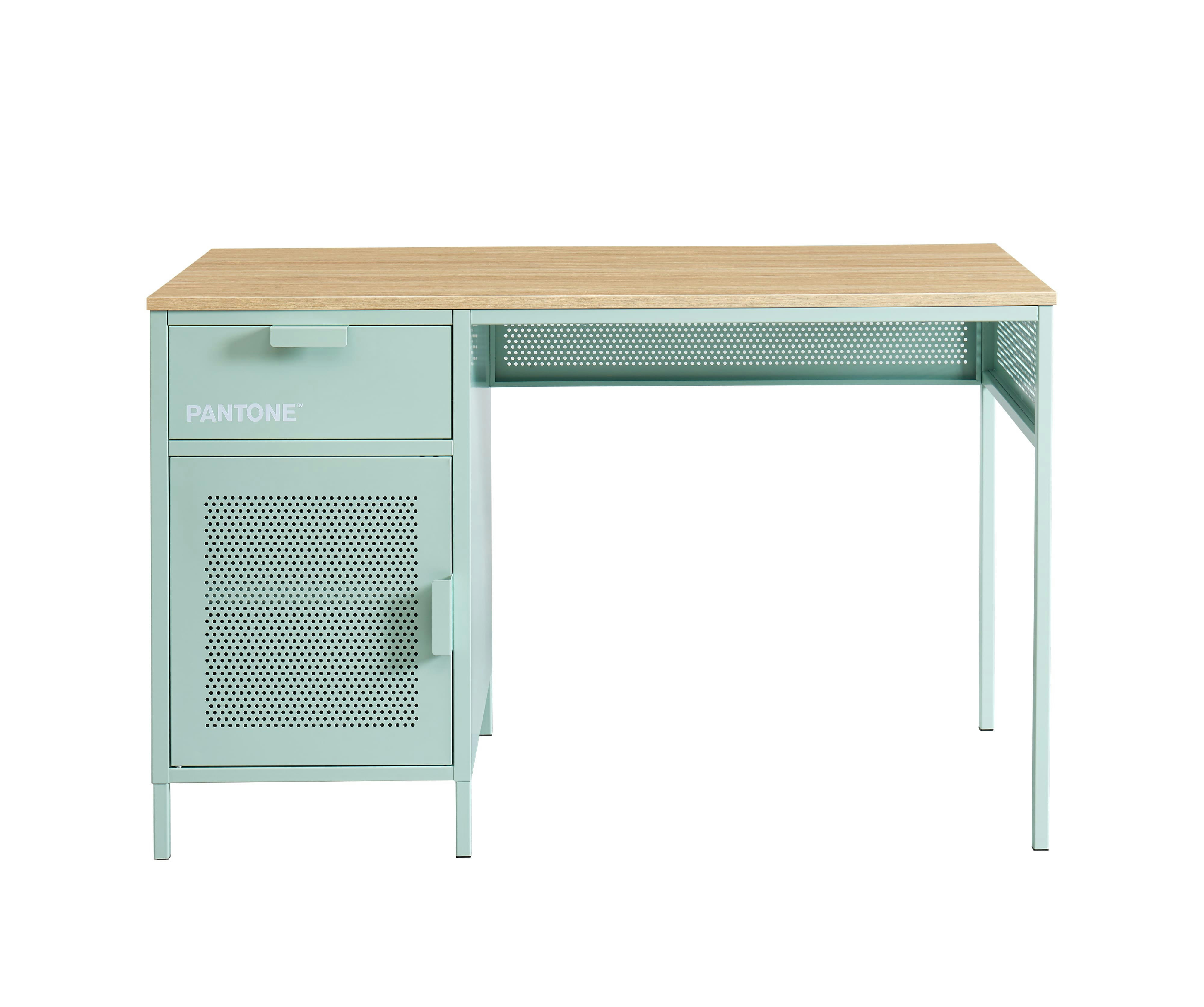 PANTONE - Bureau  métal vert menthe 120cm