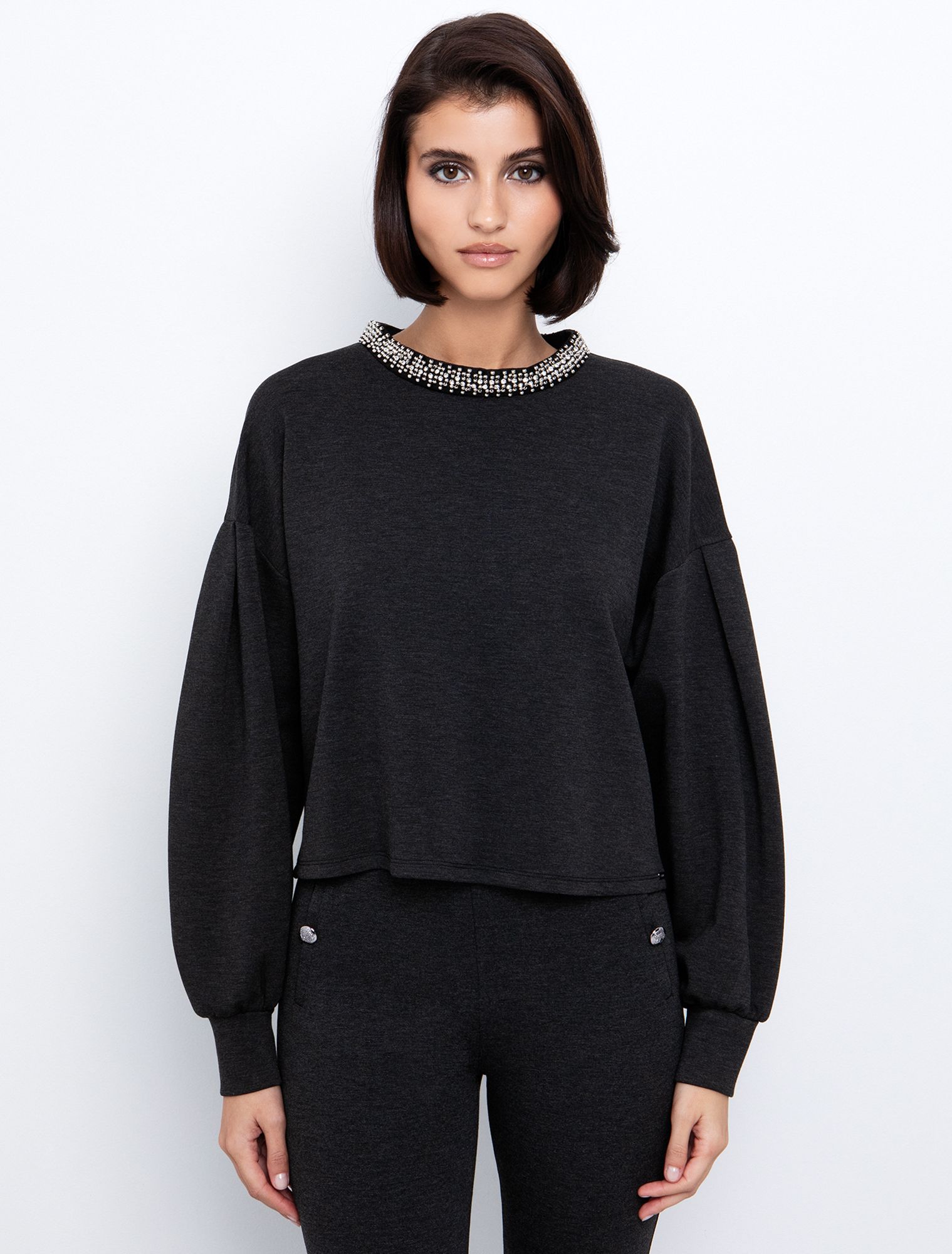 Μπλούζα με τρουκς & strass