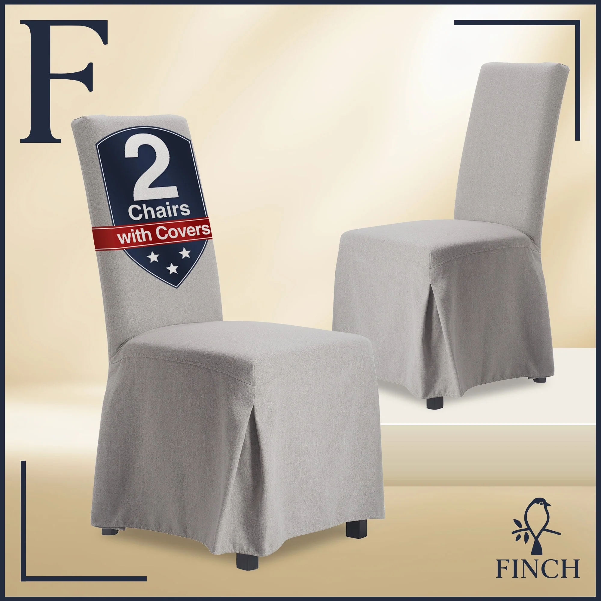 Finch Hayes Slipcover Dining Chair, Set of 2