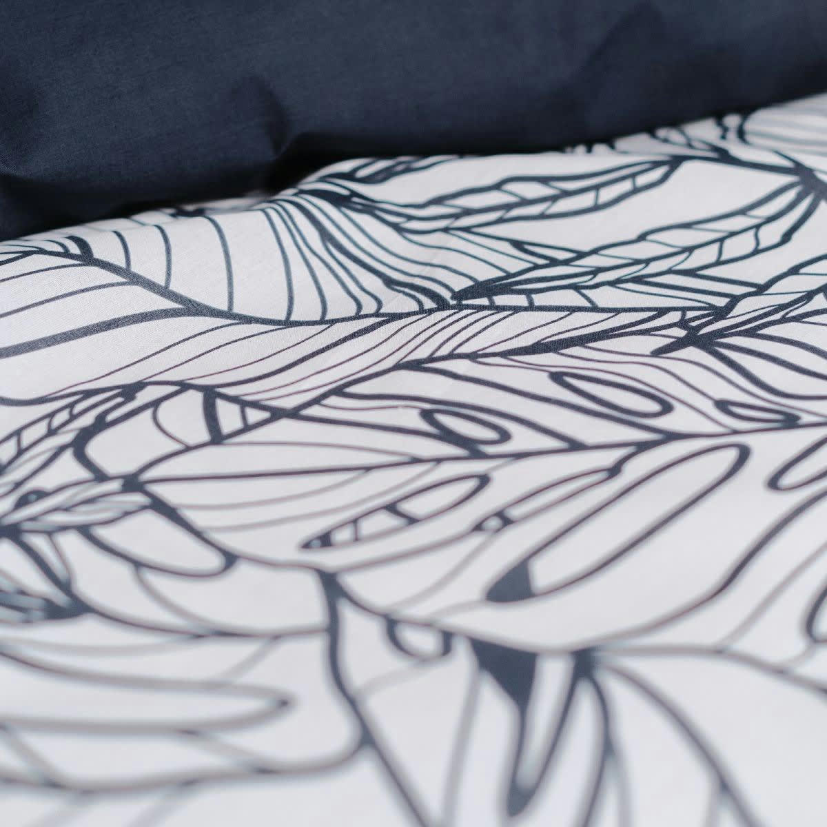 - Parure de lit en Coton Blanc 260x240 cm